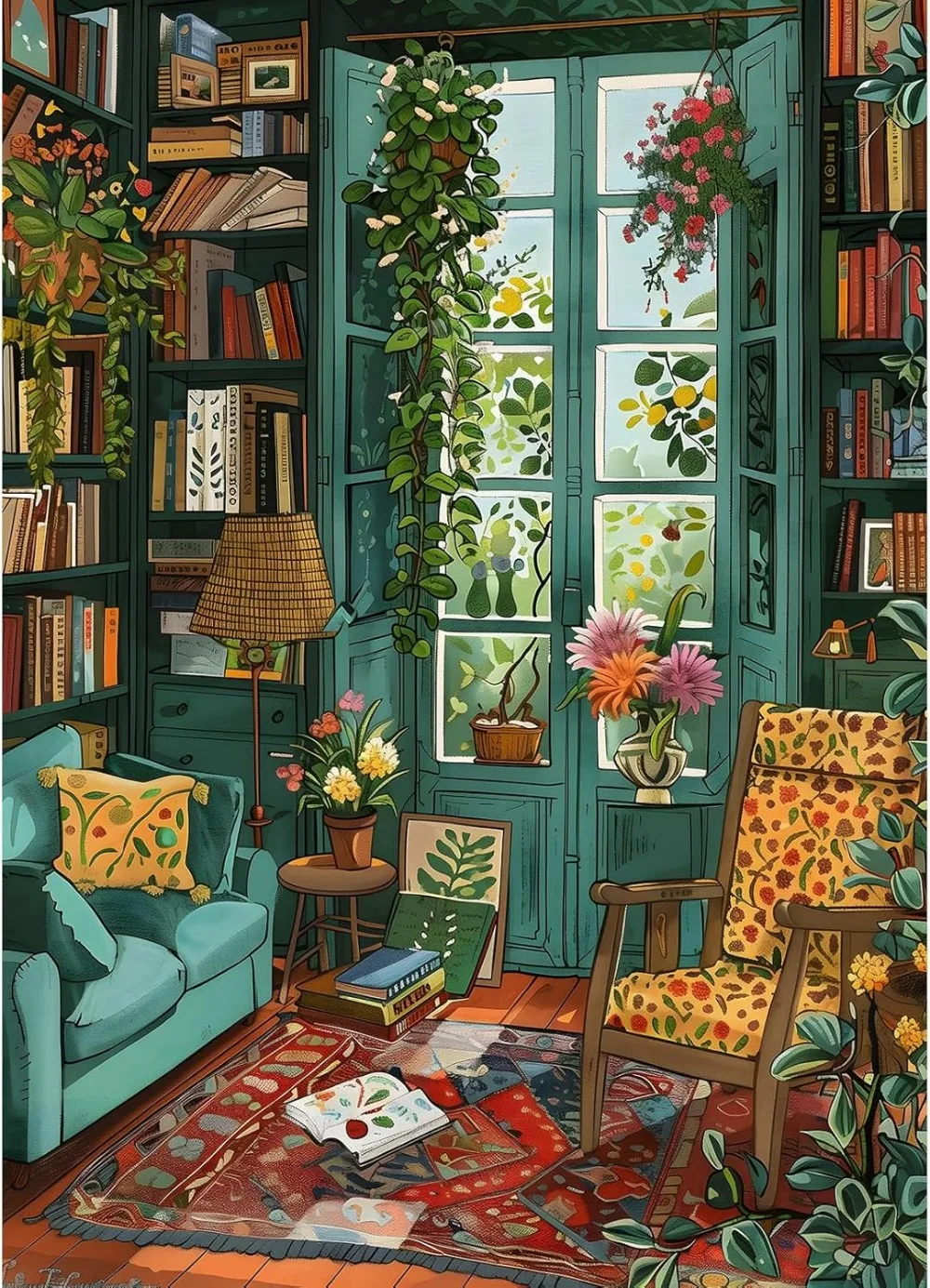 Adult Jigsaw Puzzle A Corner of The Study 1000/500/300/120 Pieces Landscape Puzzle Birthday Gift Room Decor Entertainment Toy