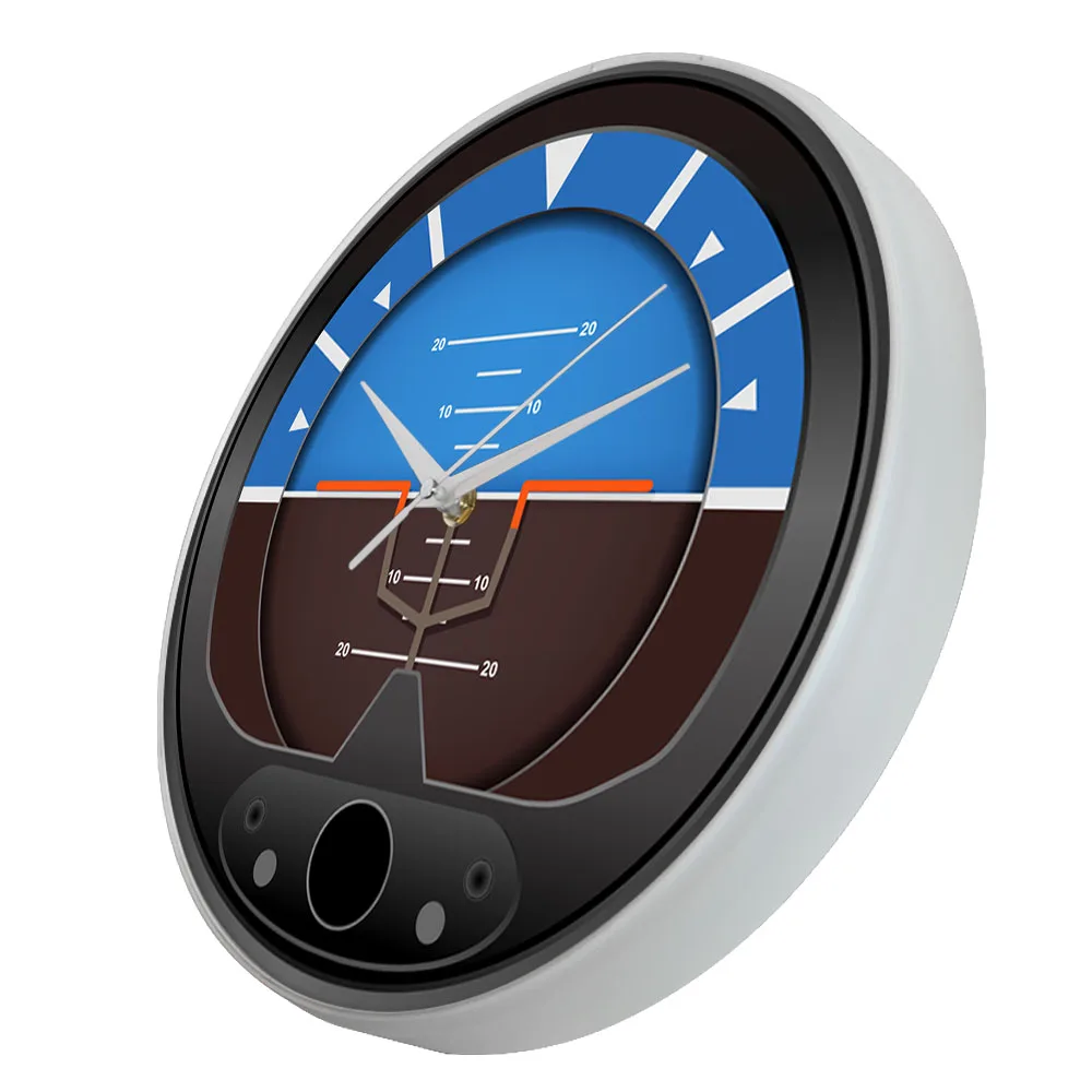 Airspeedometer Flight Instrument Silent Wall Clock Aircraft Attitude Indicator Home Décor Watch Pilots Art Décor Modern Clock