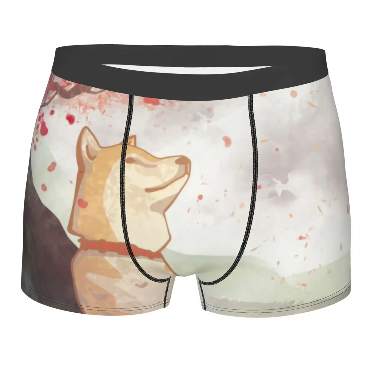 

Custom Shiba Inu Dog Underwear Men Breathable Japan Sakura Cherry Blossom Boxer Briefs Shorts Panties Soft Underpants For Male