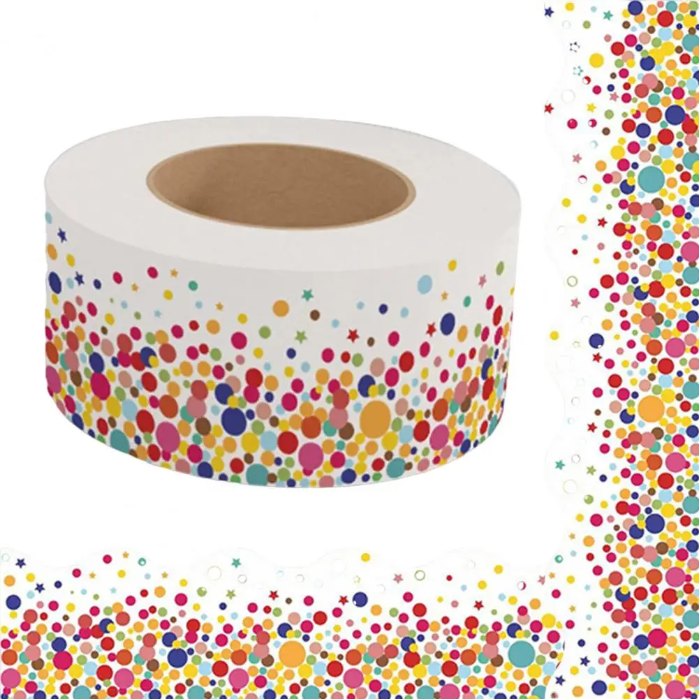 Decorative Stickers Vibrant Dot Print Sticker Rolls for Party Decor Classroom Announcements Window Frames Colorful Patterns