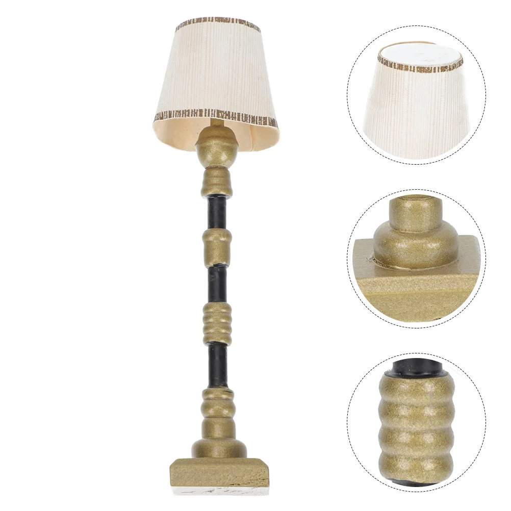 

Miniature LED Lights House Floor Lamp Table Lamps Micro Landscape Model Resin Furniture