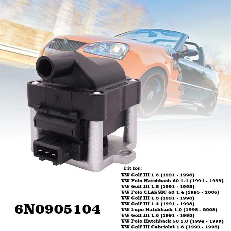 For VW Golf Passat Fox AUDI 80 90 1.8L 2.0L 2.5L 2.8 New Ignition Coil 6N0905104 867905352 867905104 122702203 6NO905104