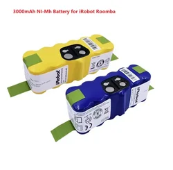 Batterie de Remplacement pour iRobot Roomba, 14.4V, 3000mAh, NI-Mh, Série 500, 600, 700, 800, 555, 560, 580, 620, 630, 650, 760, 780, 790, 880, 1 Pièce