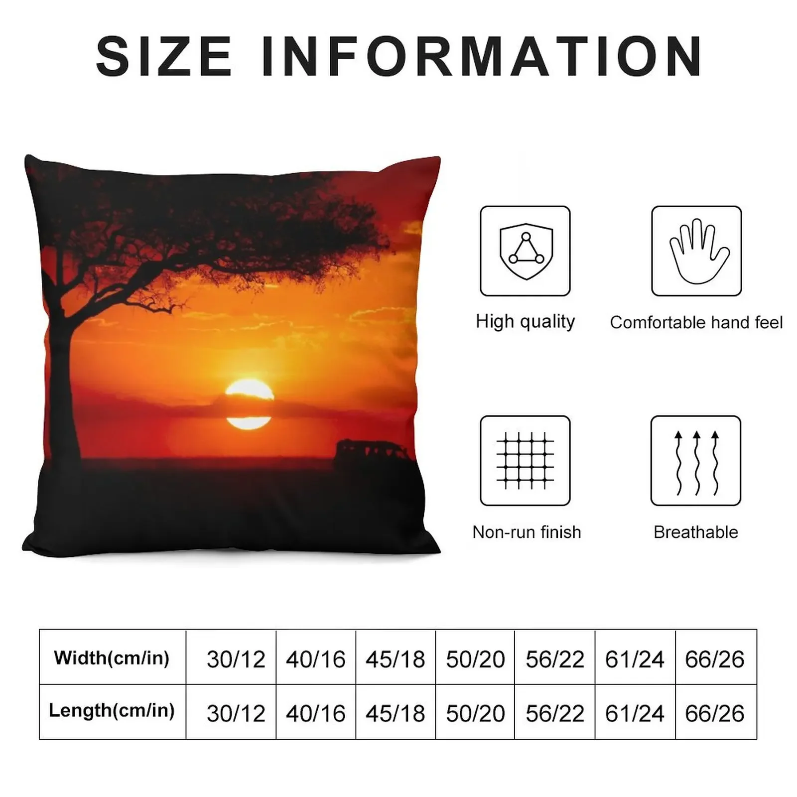 Sunset Masai Mara, Kenya Throw Pillow home decor items pillow pillowcase Pillows Aesthetic pillow