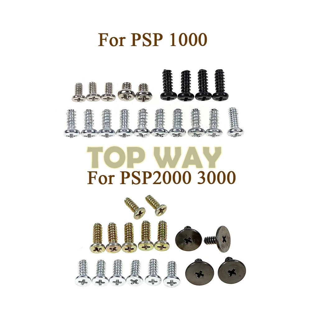 

5sets High Quality For PSP2000 PSP3000 Full Set Screw Replacement For PSP1000 PSP 1000 2000 3000 Game Console Replacement