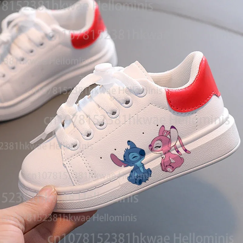 Stitch Children Sneakers Cartoon Girls boys Student Soft Casual Shoes Sports Shoes Student Running Shoes Size