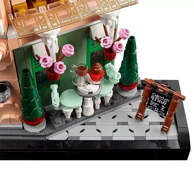 2025 1101 قطعة منتج جديد سلسلة عرض شارع المدينة مقهى فرنسي للأطفال ألعاب تجميع تعليمية هدايا للأولاد والبنات #4