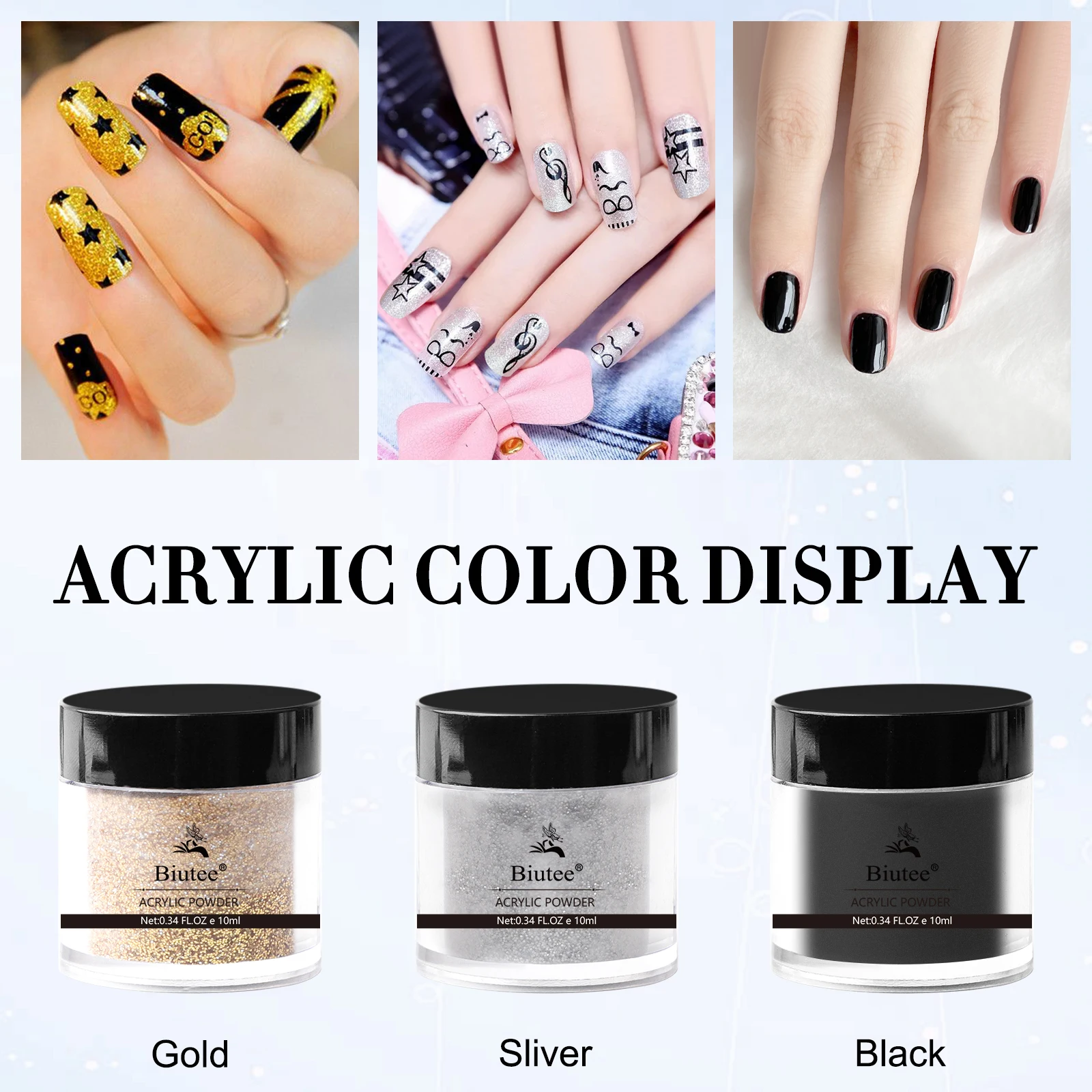 Biutee Kleur Nail Dompelen Poeder Natuurlijke Droog Geen Lamp Cure Art Decoratie Pigment Diy Gel Glitter Franse Acryl Dompelen