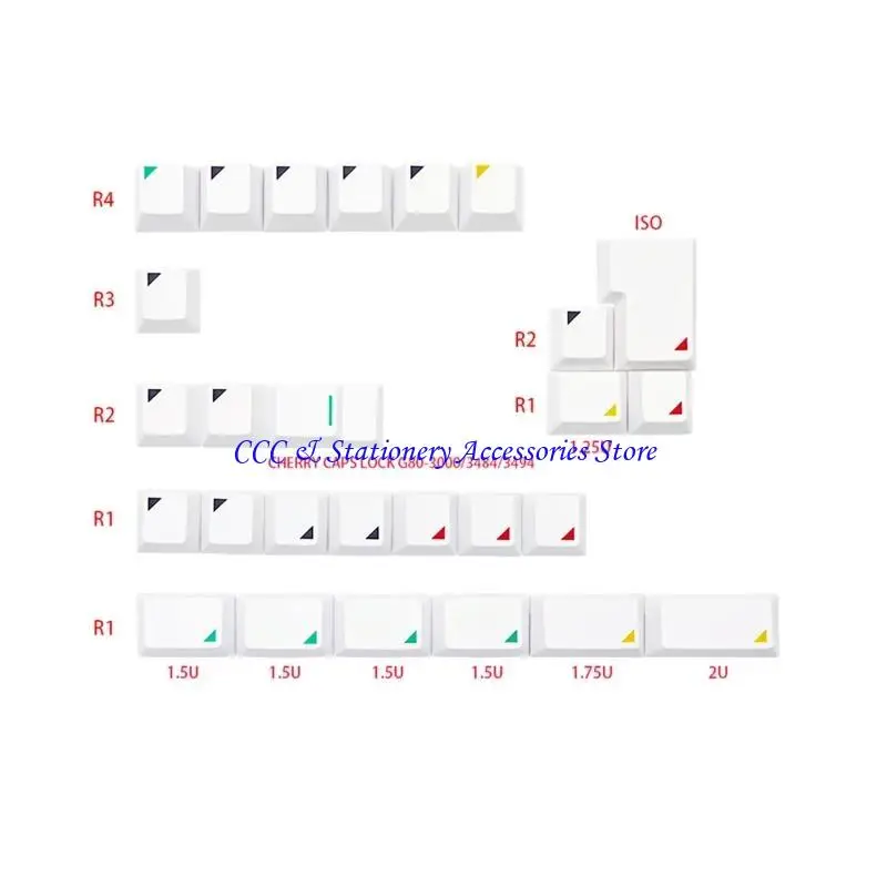 652F 131 Keys Set PBT for Key Caps DYE-SUB Cherry Profile Geometry Keycaps for GK61 64 68 108 Mechanical Keyboard Keycap