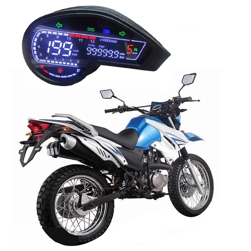 

Motorcycle 12V Digital Tachometer LCD Speedometer Dashboard For Honda NXR150 NXR125 2003-2014