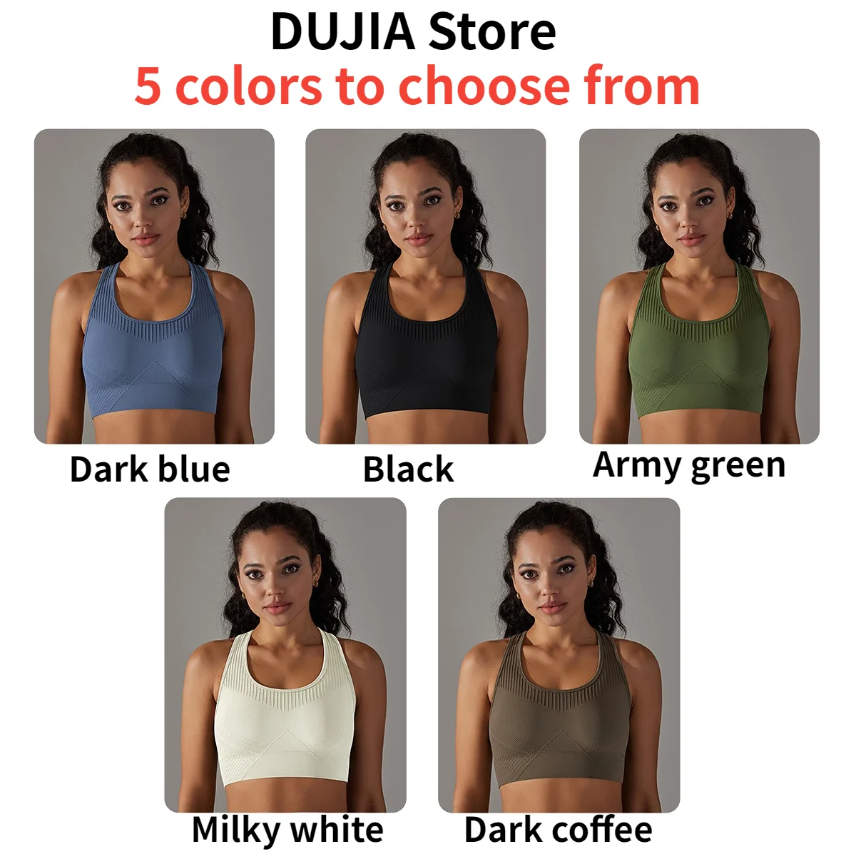 Seamless Women Sports Bras Fitness Gym Running Underwear Shockproof Bra Wireless Crop Top Breathable Yoga Bra