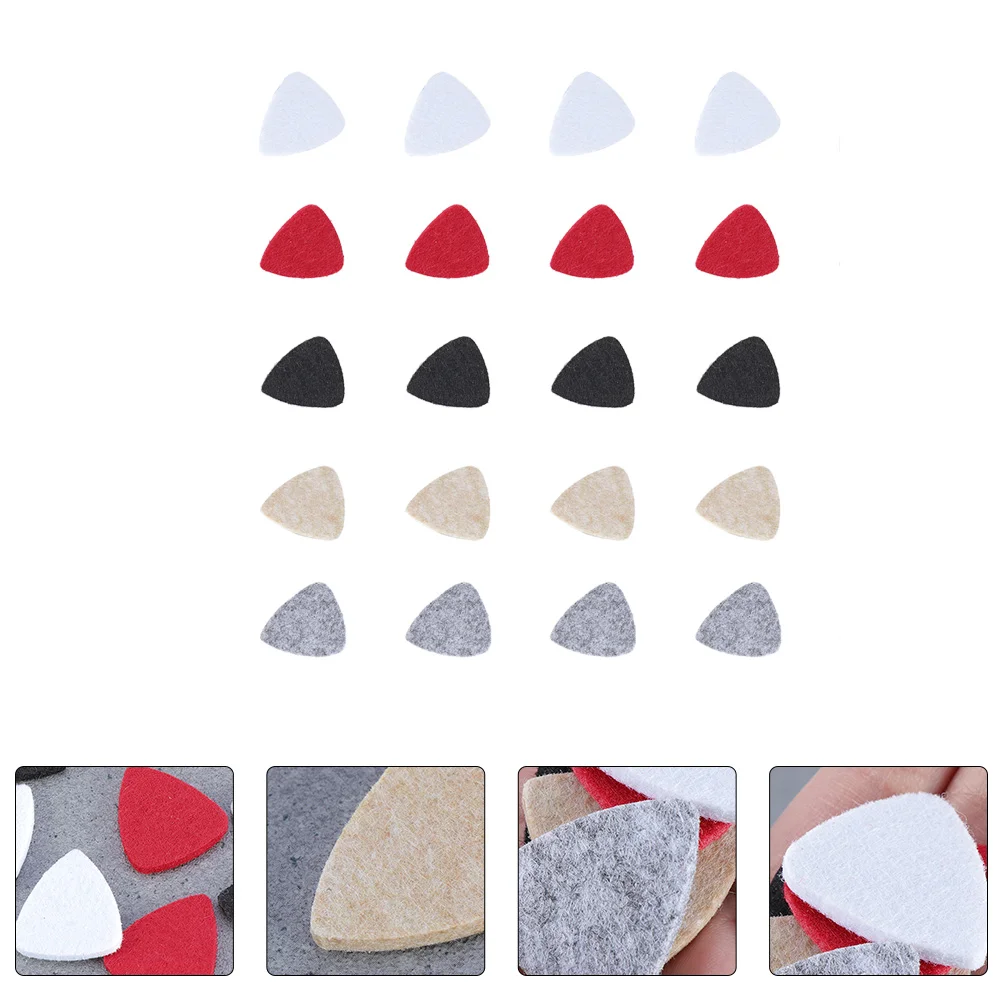 

20 Pcs Guitar Pick Picks Acoustic Low Instrument Felt Ukulele Soft for Plectrum