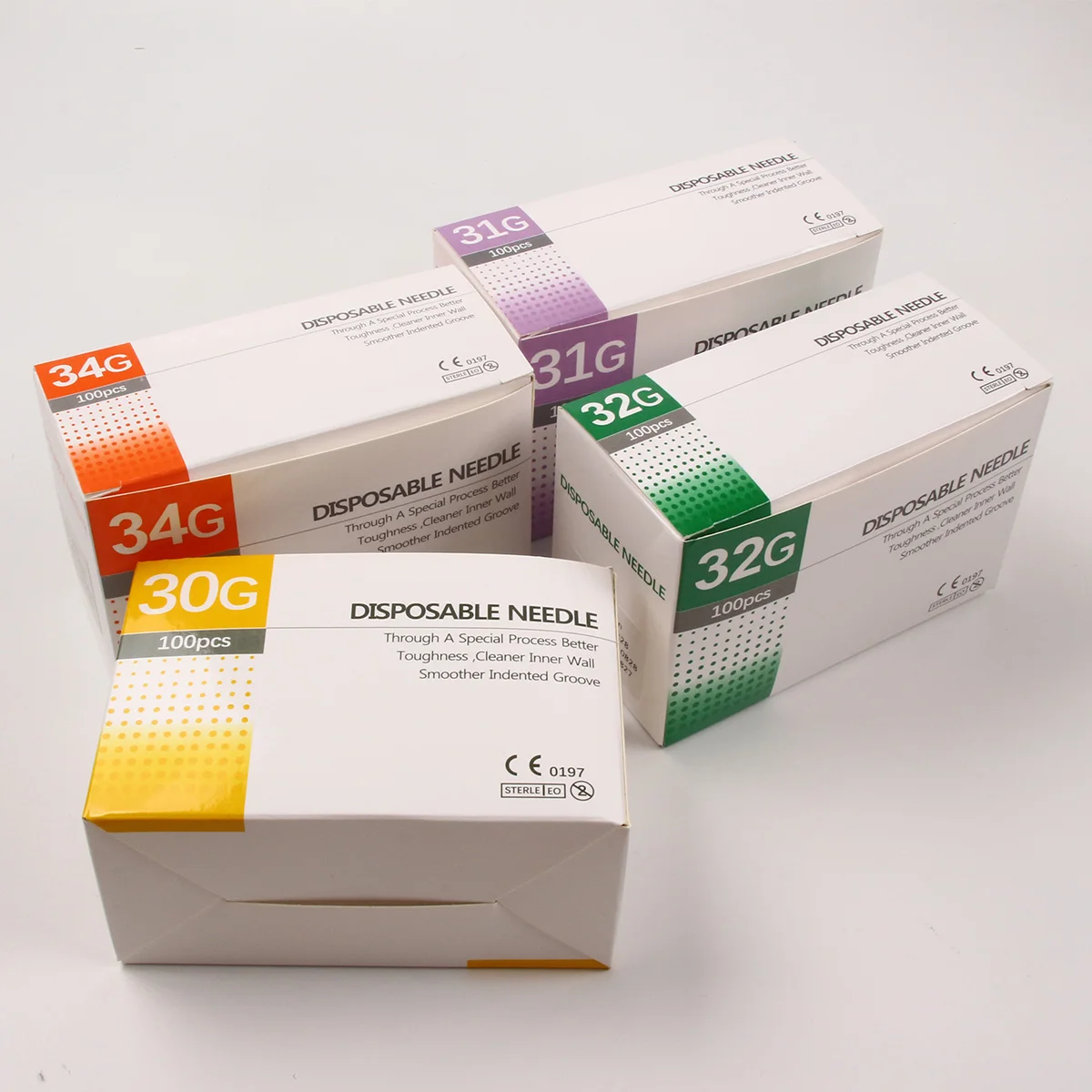 100 قطعة/صندوق الوشم الصغيرة غير مؤلم الجمال إبرة 34G4MM 34G6MM 34G8MM 34G13MM رقيق العقيمة حاقن إبرة أدوات الجفن