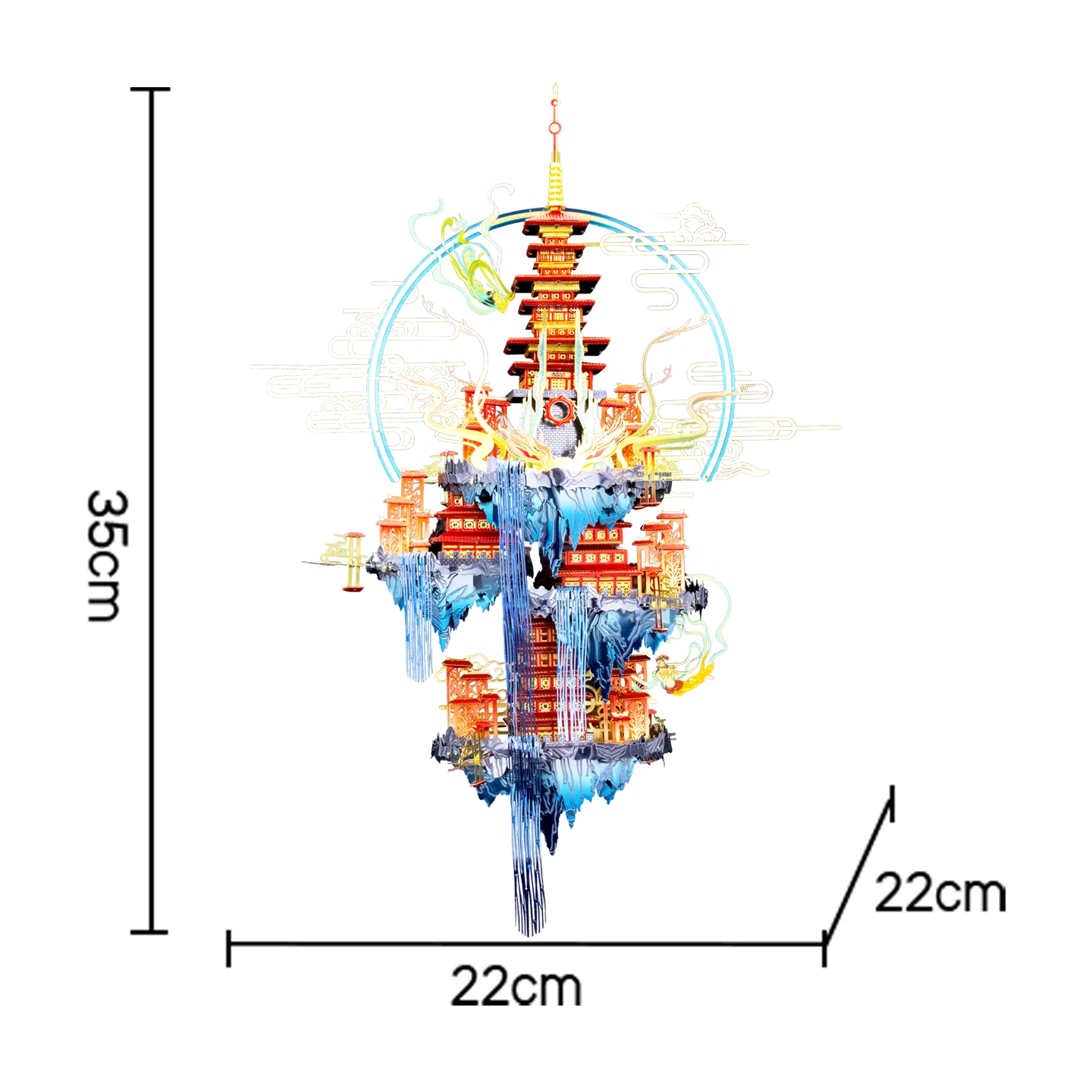 Puzzle 3D Stereoscopico in Metallo MU Penglai, Giocattolo Fai-da-Te per Decorazione Scrivania, Regalo Antistress per Amici