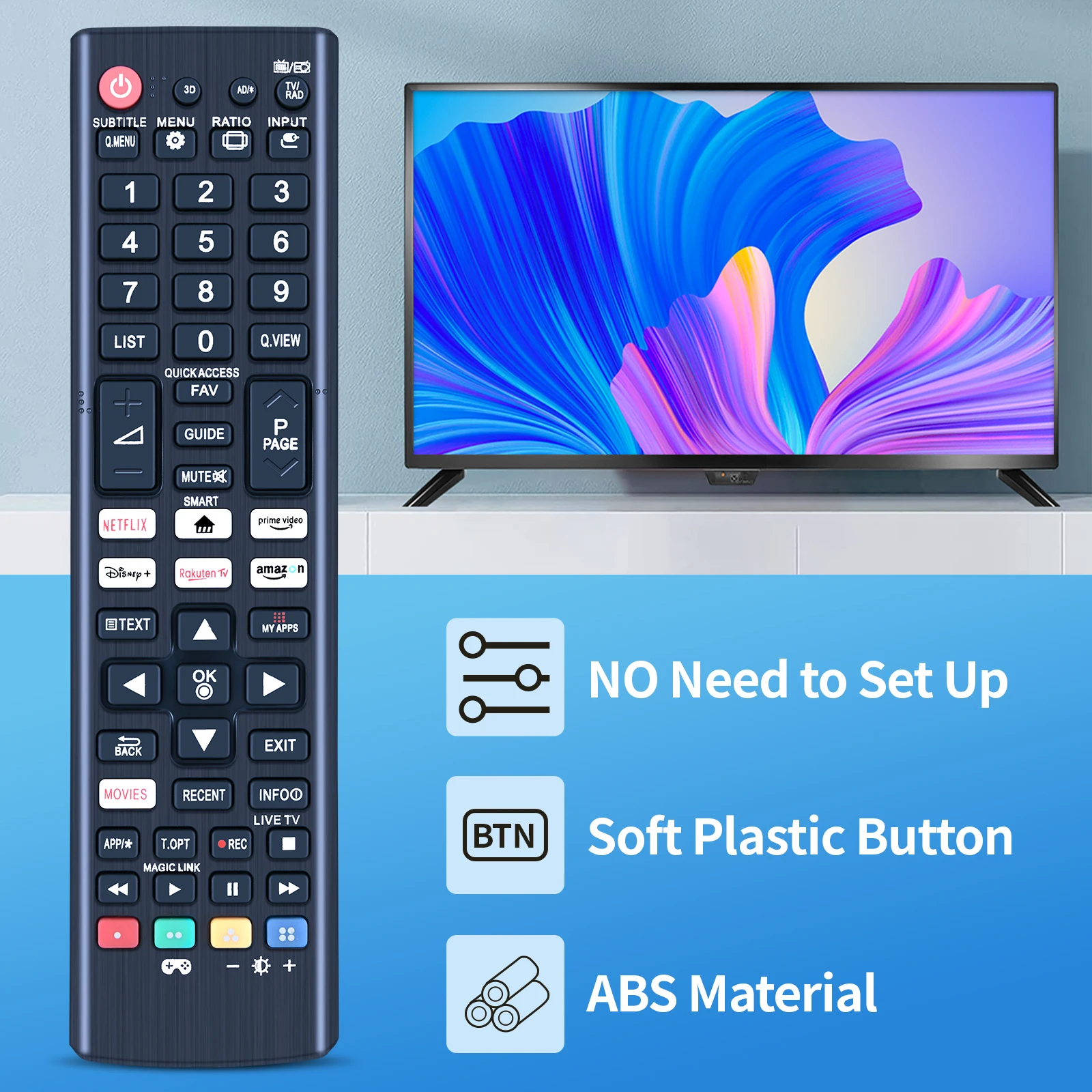 جهاز تحكم عن بعد عالمي RM-L5308S لجميع التلفزيون الذكي LED HDTV HDR AKB 75095308 #3