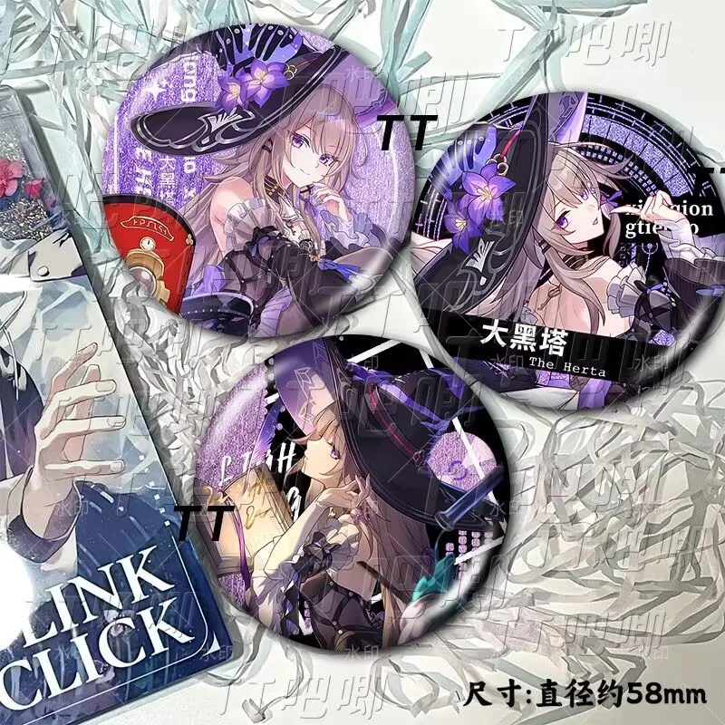 

The Big Black Tower fan art 2D pendant,Baji Double Flash, Baji Laser Rice Bag pendant,Pain Bag pendant,and Silver Scallion badge