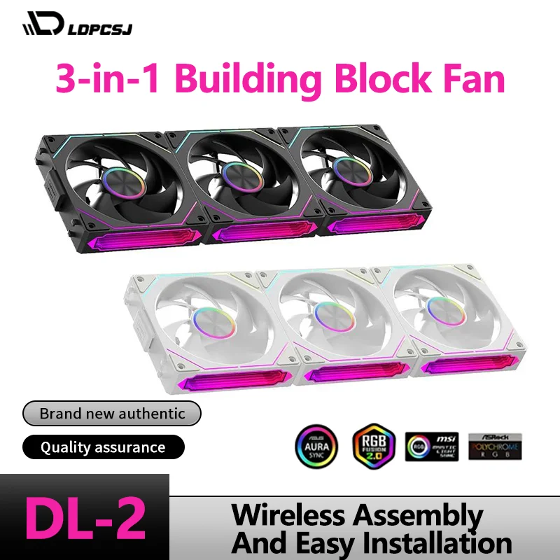 

LDPCSJ 12 см бесшумный ШИМ-управление ARGB 5 В 3-контактный вентилятор для корпуса без проводов с AURA SYNC 4-контактный для водяного охлаждения корпуса ПК