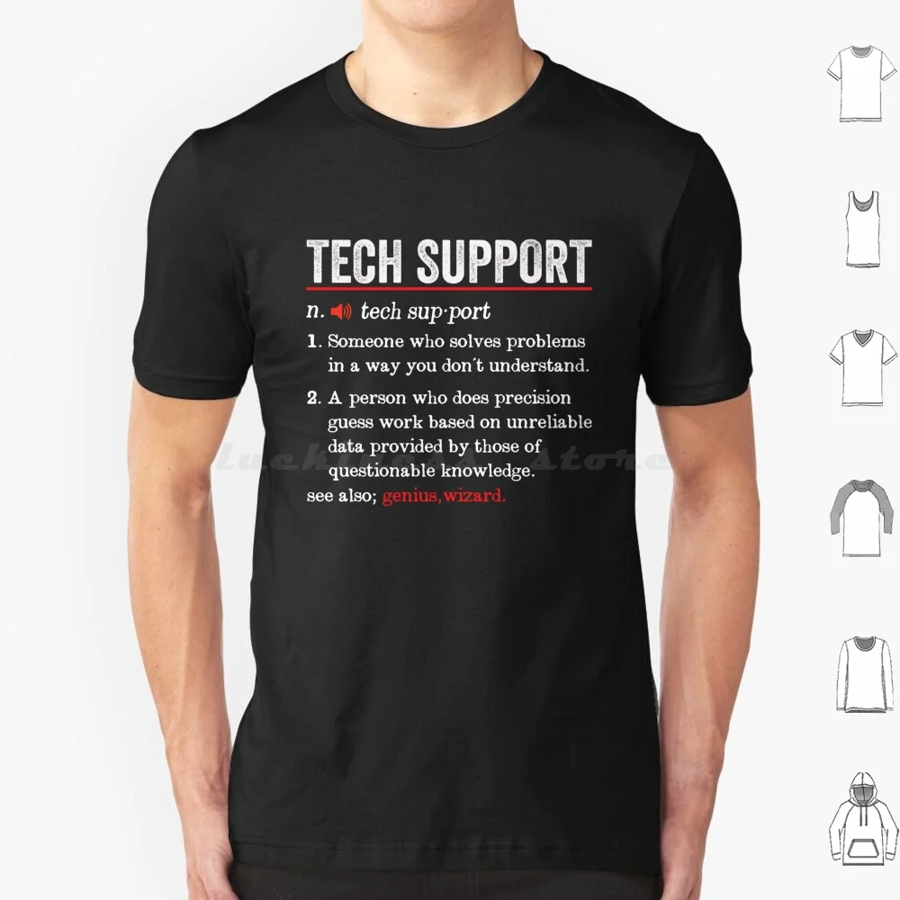 Tech Support Funny Definition : Tech Support Gift-Computer Service Support T Shirt 6xl Cotton Cool Tee Tech Support Computer
