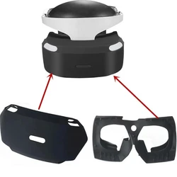 VR 헤드셋 안경 보호대 용 부드러운 실리콘 PSVR 케이스 PS4 VR 컨트롤러 용 미끄럼 방지 고무 피부
