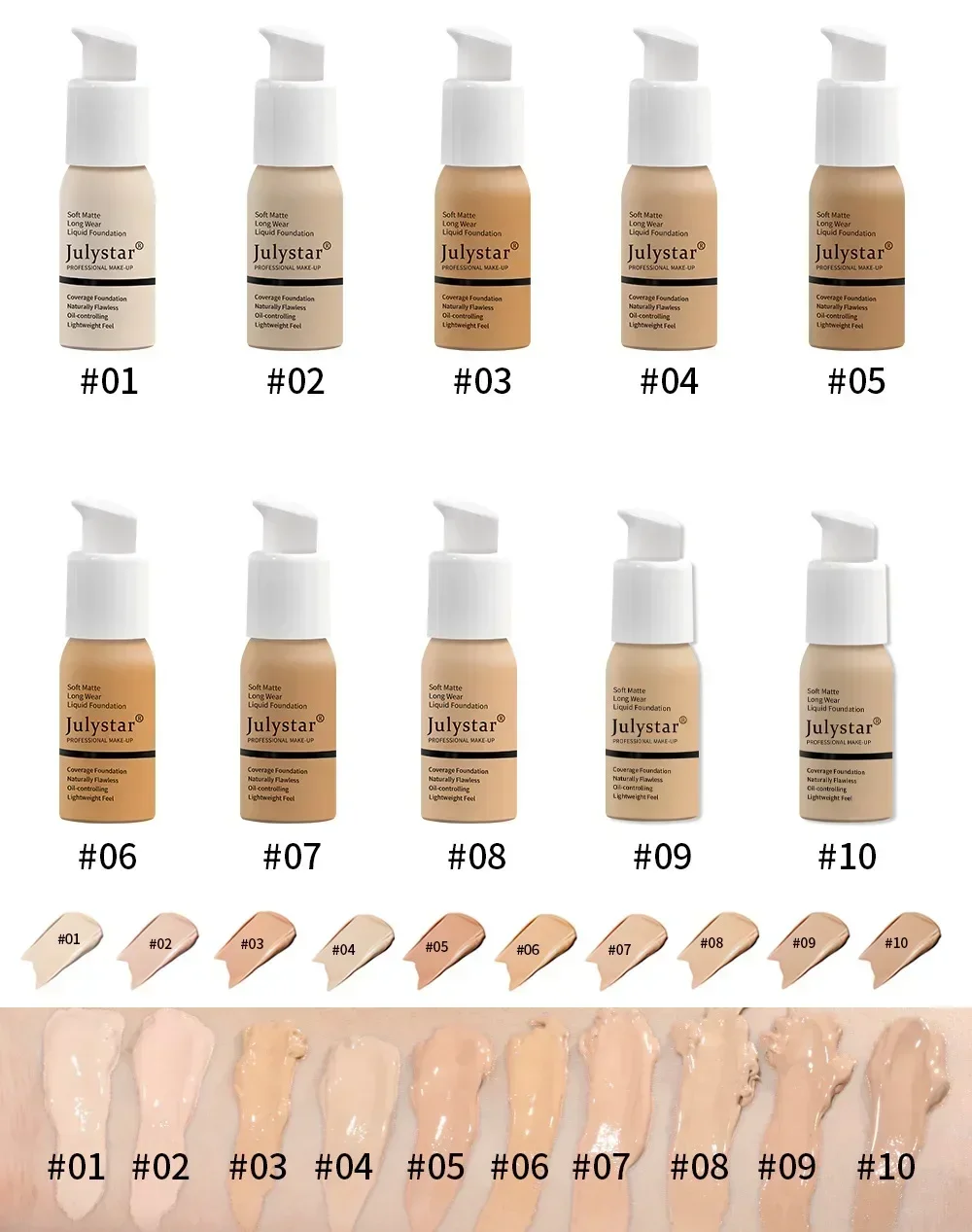 Liquid Foundation Concealer Long-lasting BB Cream Waterproof for A Lasting Bright Dry To Oily Skin Care Primer Makeup 30ml