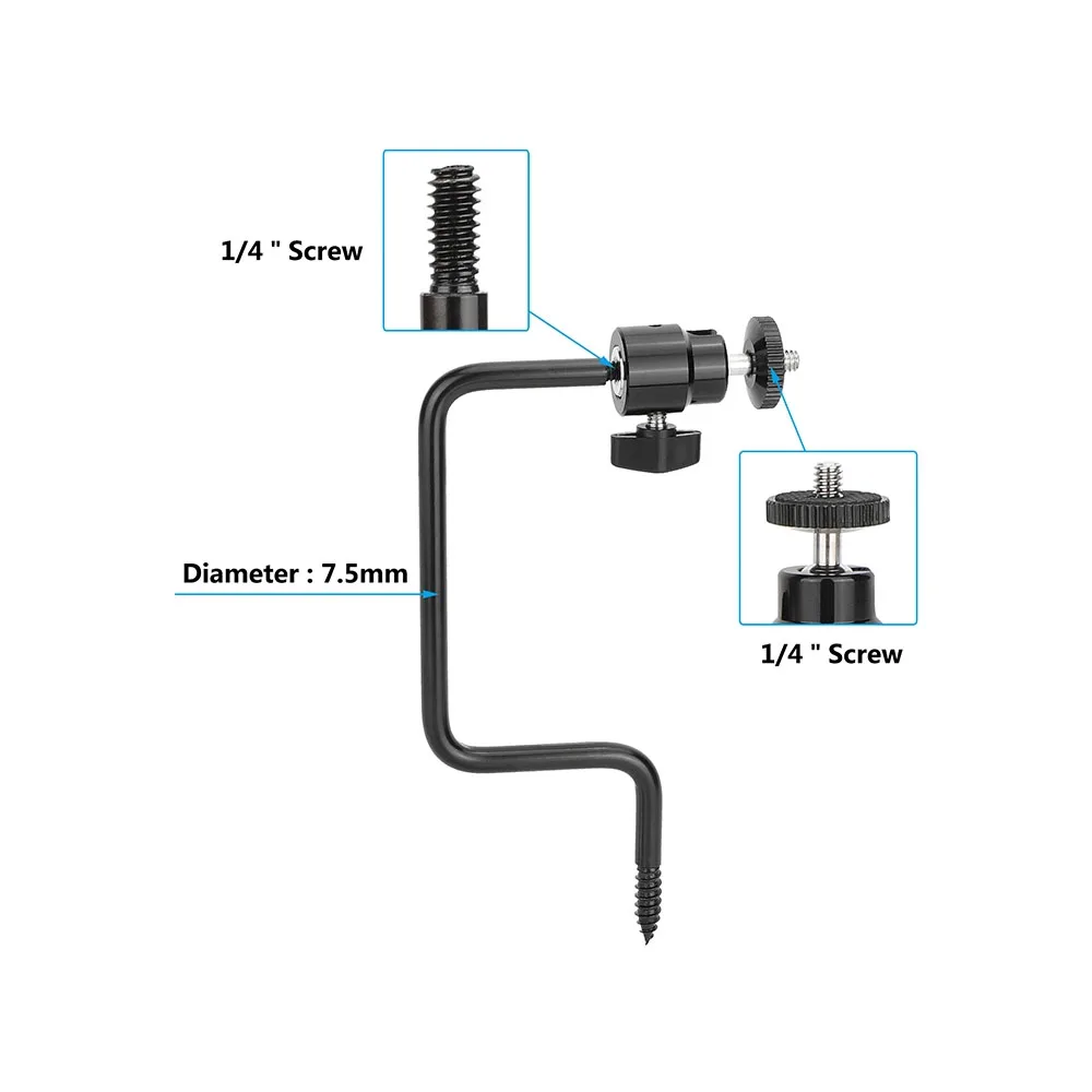 CAMVATE Trail Camera Tree Mount with Double Ball Head  For Game Cameras, Scouting Cameras, Solar Panels