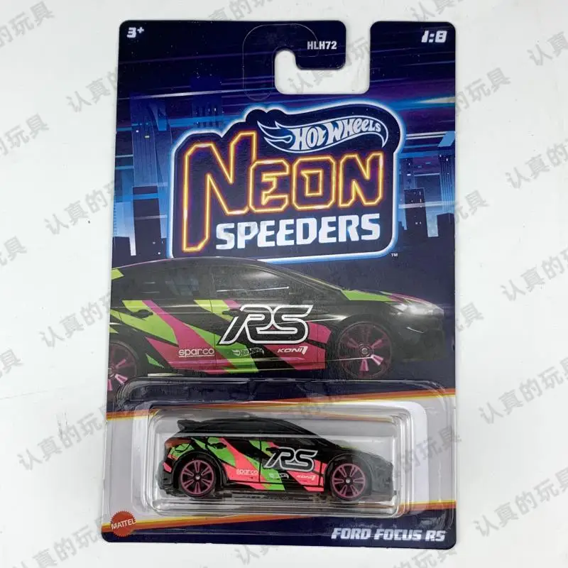 HOT WHEELS 1:64 NEON SPEEDERS FORD DOCUS RS Collection of die-cast alloy trolley model ornaments