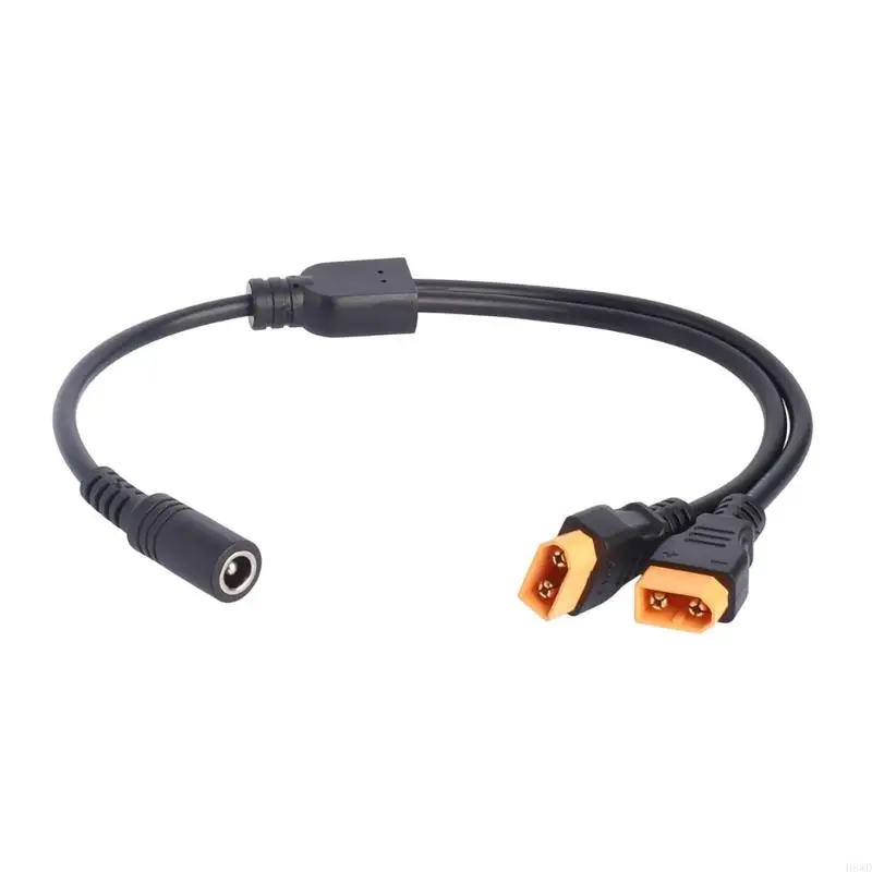 5.5 x 2.1 mm Female to Two Male Split Cable for Short Wiring Use H8WD