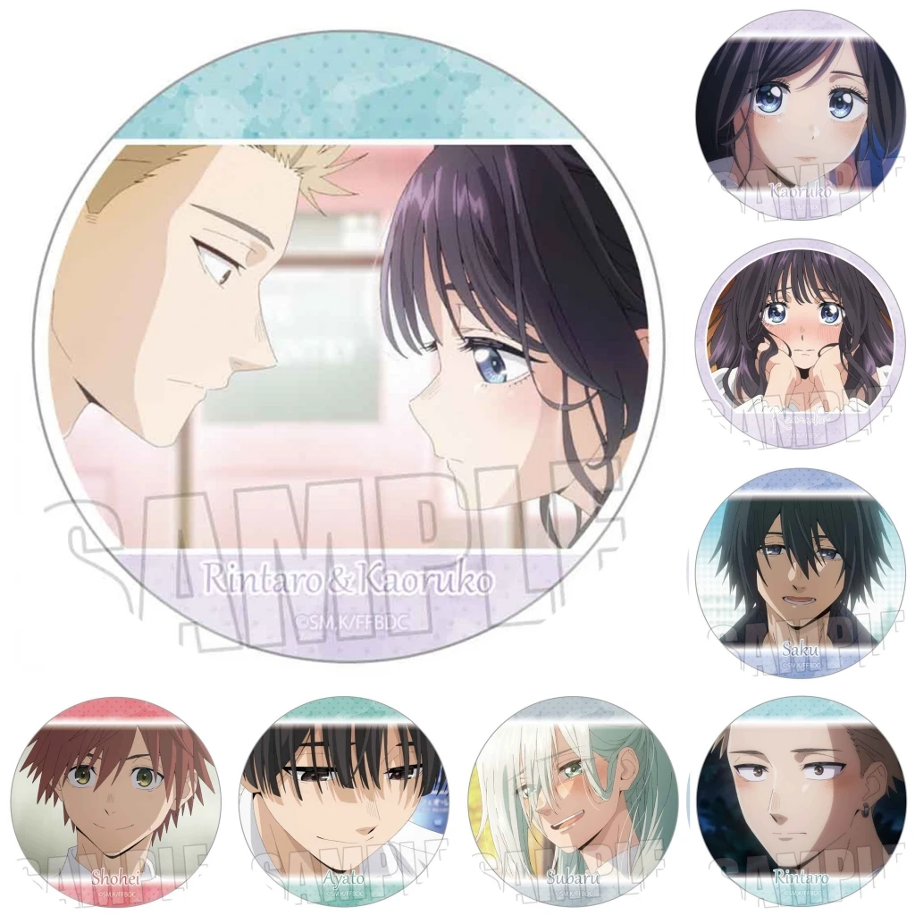 58mm Anime The Fragrant Flower Blooms with Dignity Rintaro Chumu Usami Shohei Cosplay COSTUME Badge Pin SPTE Tinplate Prop Gift