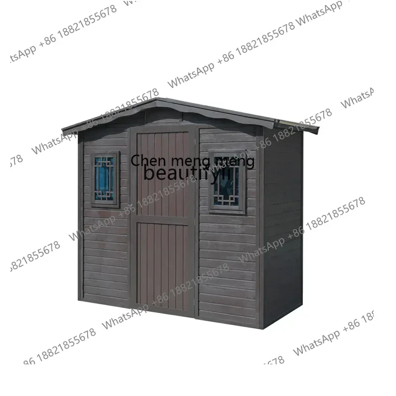 Outdoor tool room, courtyard, outdoor garden, simple, storage room, mobile wooden utility house