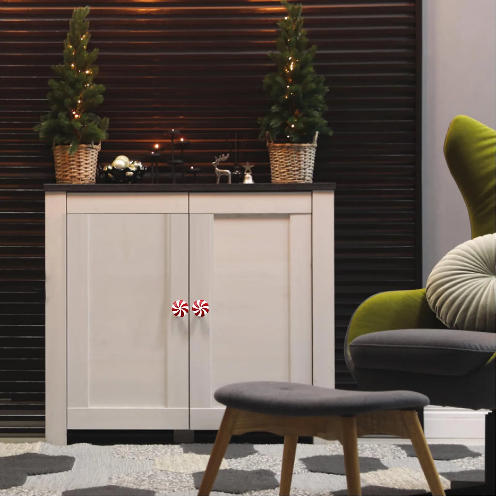 12PCS Cabinet Knob Decoration Silicone Candy Decoration Pull Handles Knob for Holiday