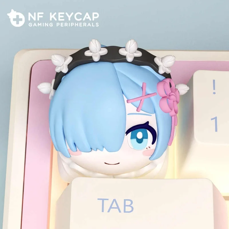 Rem Anime Individuality Creative Art Custom Key Cap Rem Esc Stereo Resin Key Cap Anime Girl Anime Peripheral Gifts - view 2