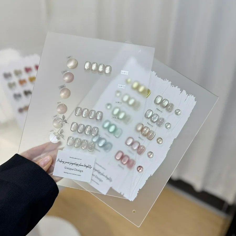 Soporte de exhibición de Color para esmalte de uñas, soporte de exhibición de Color para puntas de uñas postizas, estante de decoración artística, tablero de exhibición acrílico para manicura, 1 ud.