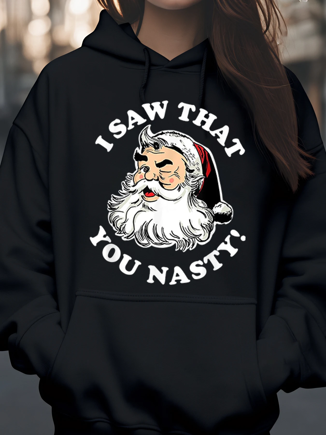 

Санта-Клаус «Я пила, что ты был плохо в Рождество», праздничная повседневная одежда для женщин и мужчин