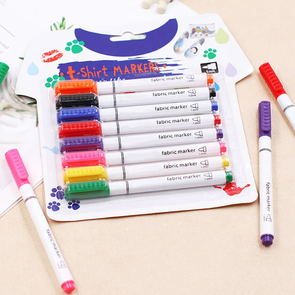 

8 Pcs Pen DIY Marker Pen Graffiti Fabric Cloth Fadeless White Brush Pens For Art Craft Drawing Painting Clothes