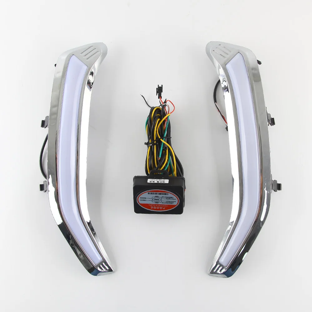 

July King Car Daytime Running Light Compatible for Subaru forester 2013-2017 Exclusive Edition, 6000K DRL + Yellow Turn Signals