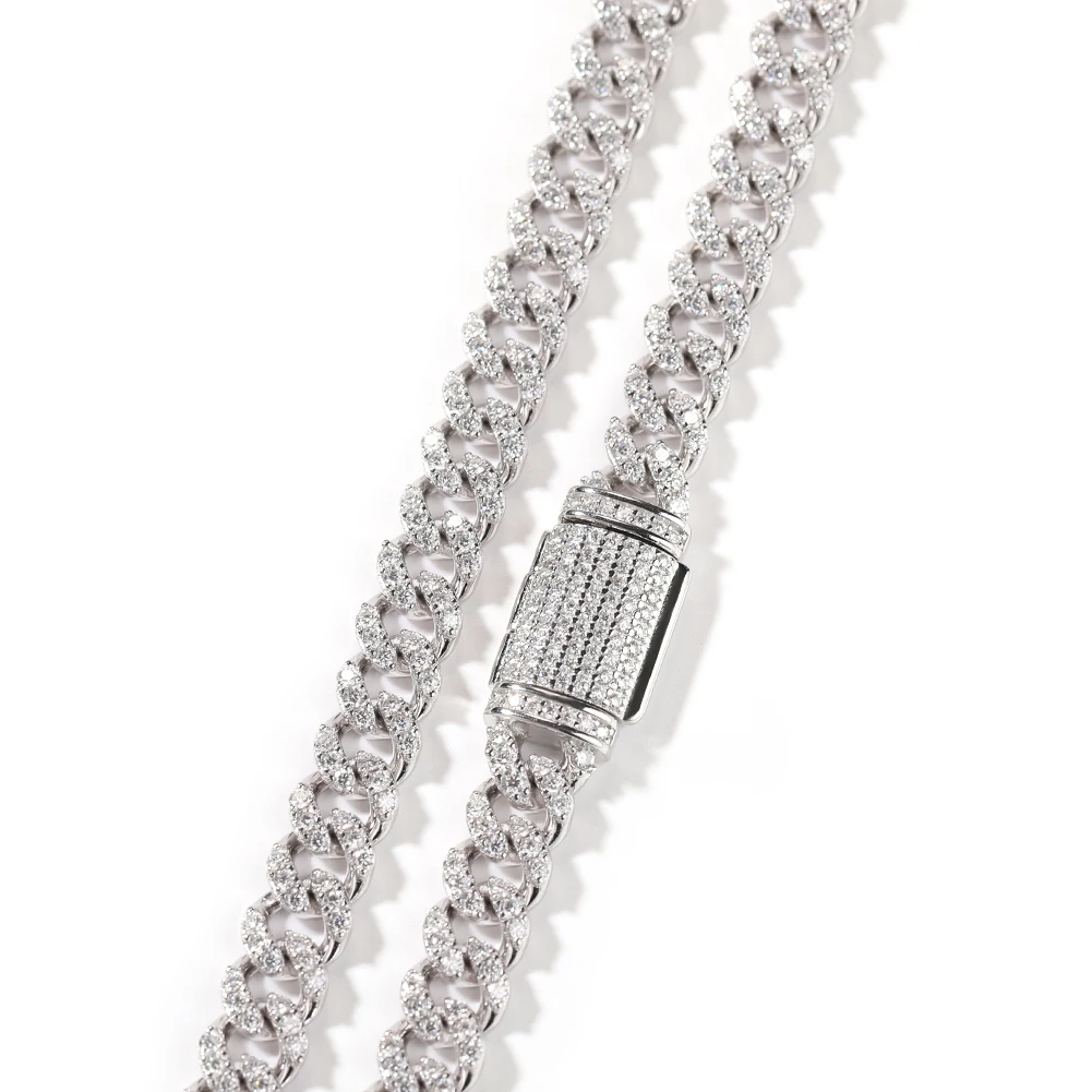 6MM Jewelry Fine Cuban Link Chain 925 Sterling Silver Moissanite Hiphop Jewelry Women Men Necklace Bracelet Wedding Religious..