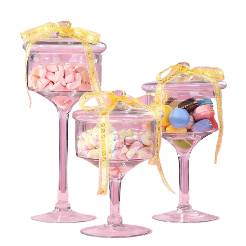 

Tall glass candy jar, kitchen utensil dust rack, dessert candy jar, tea box, storage bottle