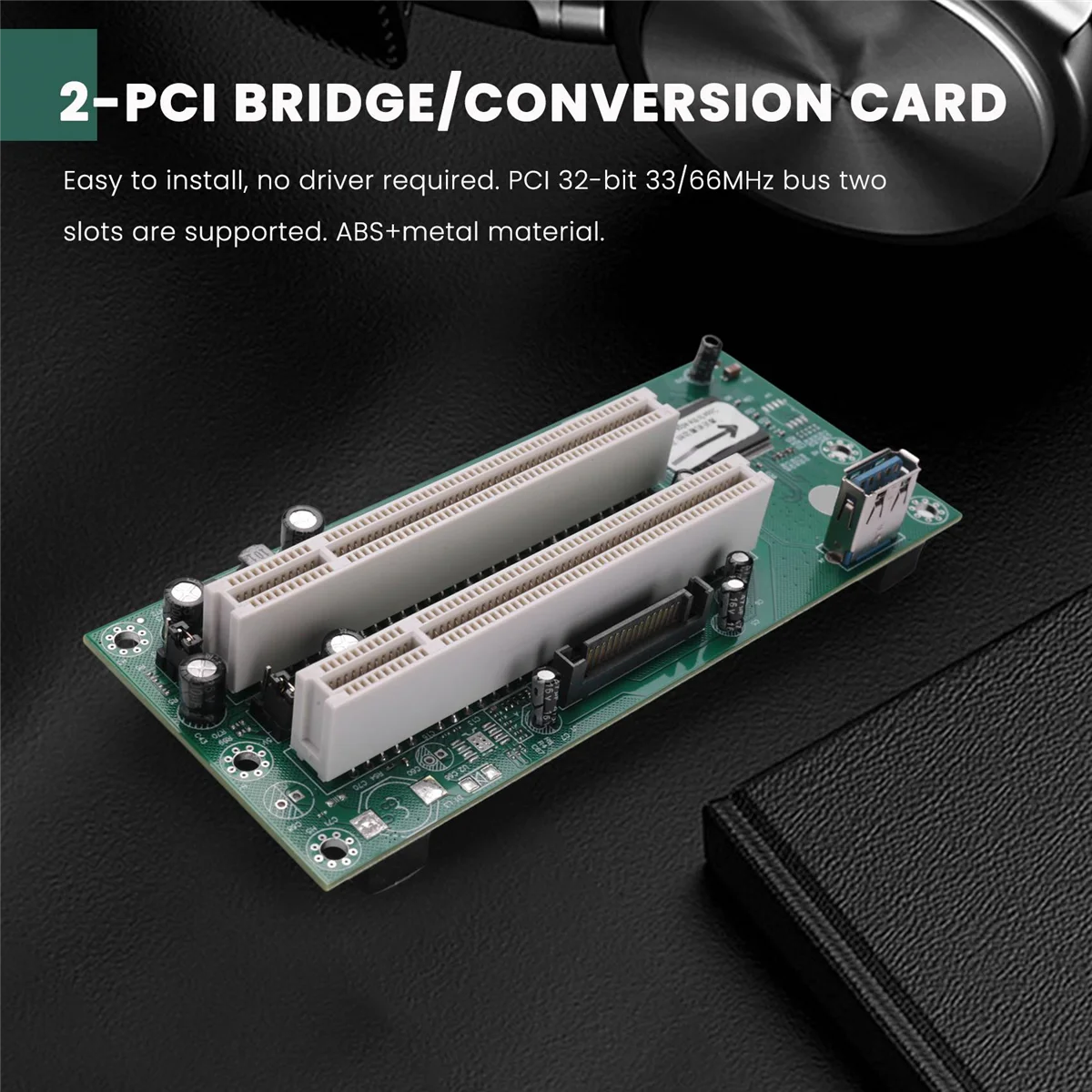 PCI Express to Dual PCI Adapter Card PCIe X1 to Router Tow 2 PCI Slot Riser Card 2.5Gbps Support Window Linux HOT