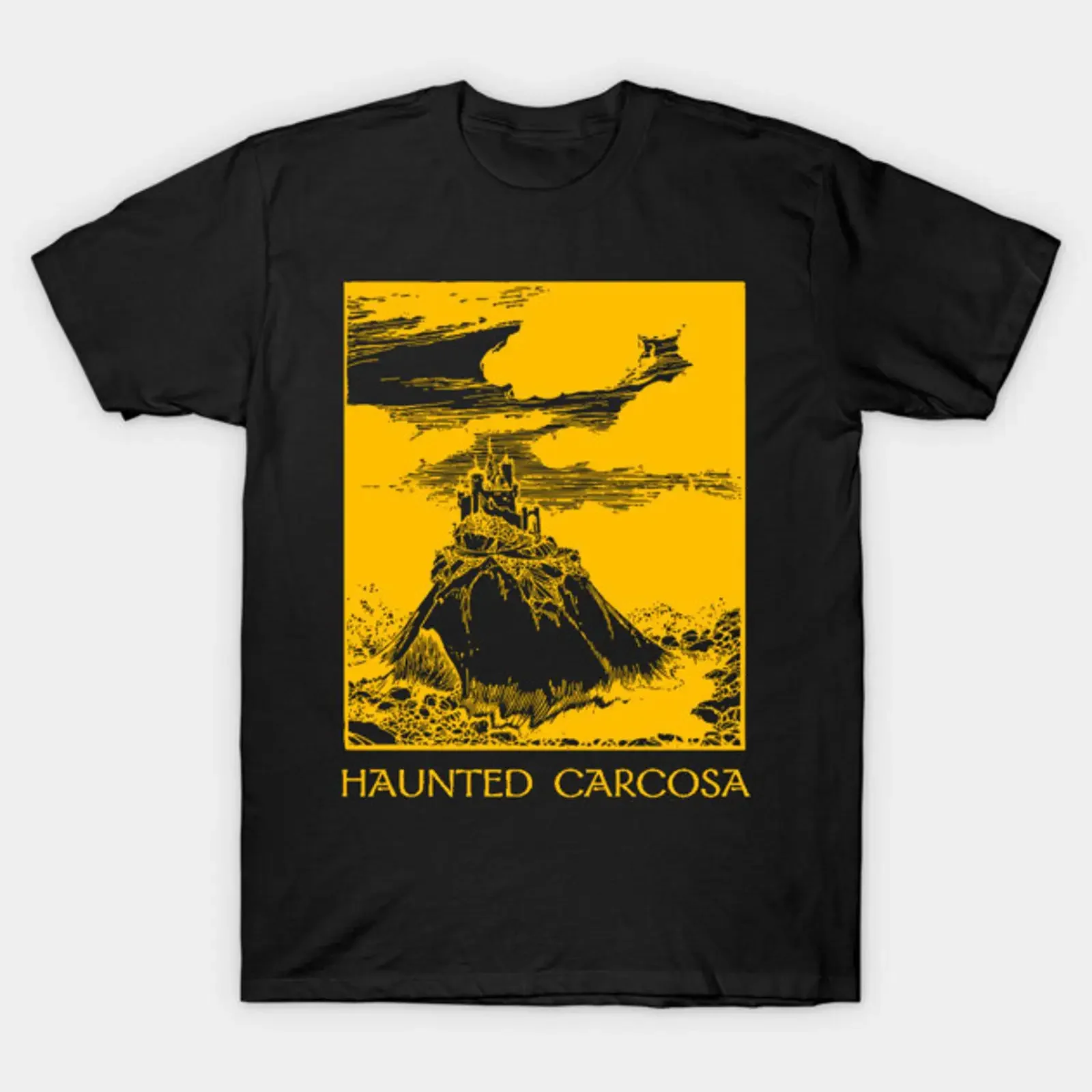 Haunted Carcosa T Shirt vintage Washed Breathable Casual Top For Everyday Wear Stylish Stretched Slightly streetwear Unisex