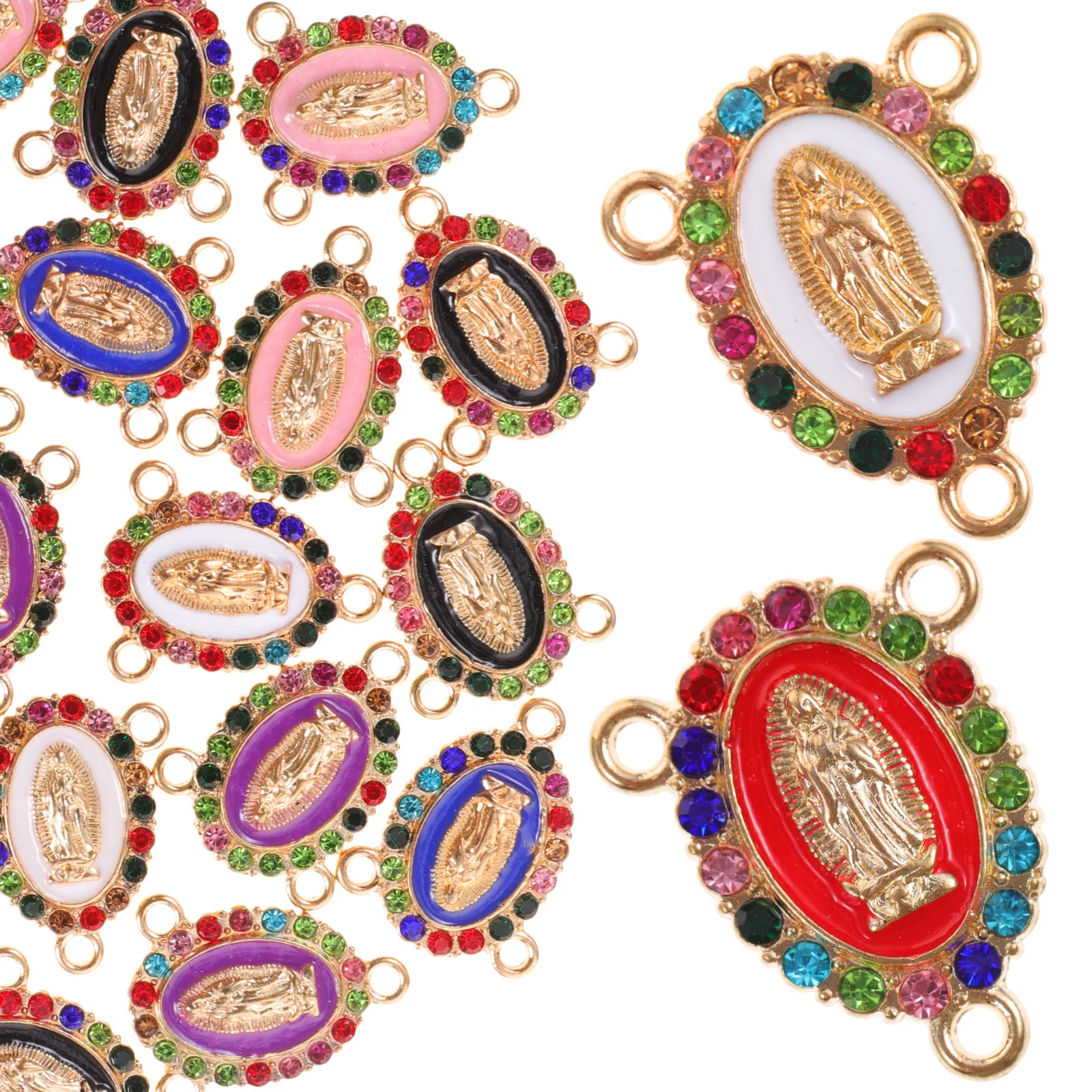 

24Pcs Mary Link Charms Alloy Pendant Jewelry DIY Bracelet Necklace Handcraft Making Supplies Mary Link Charms Jewelry Pendant