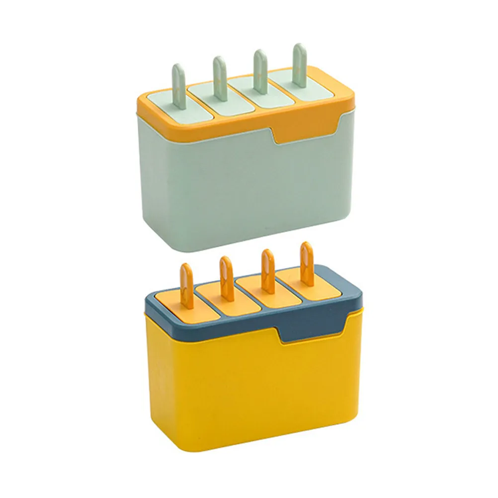 2Pcs Food Grade Plastic Ice Cream Making Mold Reusable DIY Ice Pop Mold for Homemade Treats Juice Yogurt Fruit Jam