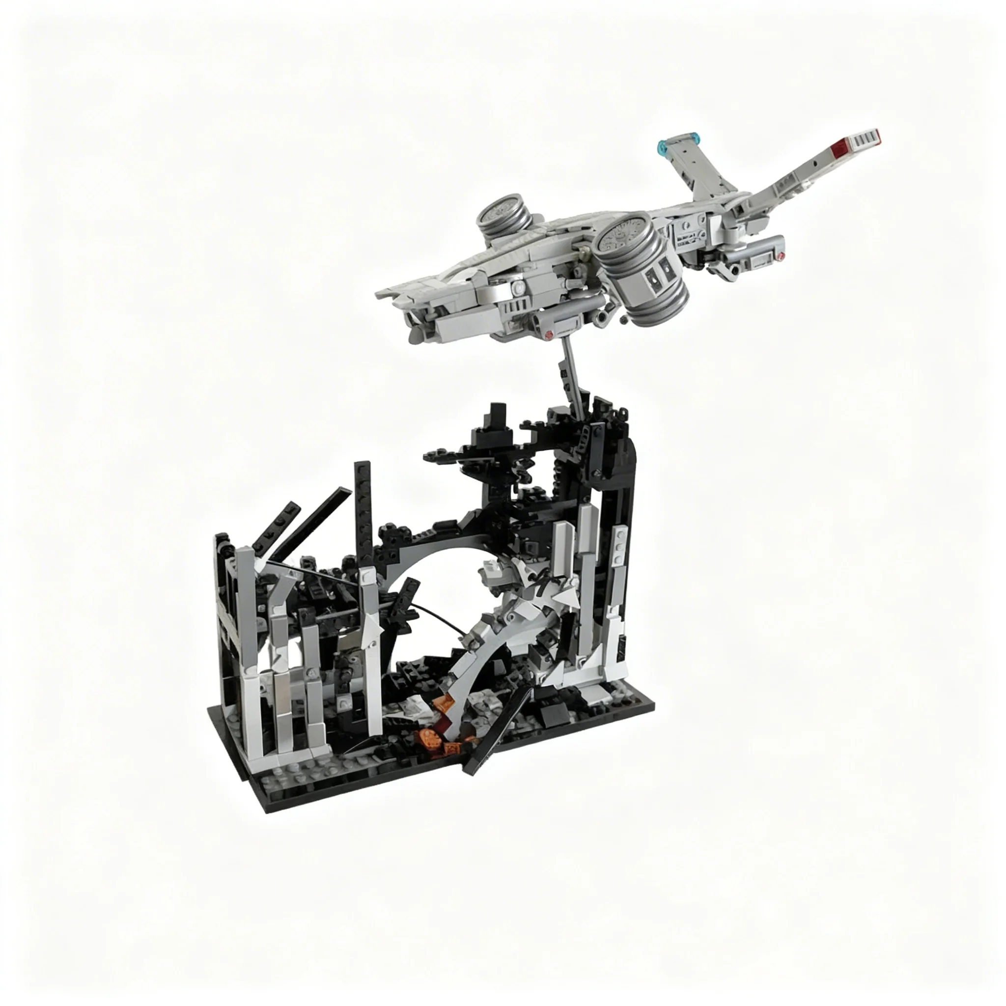 814pcs MOC Terminator 2 Hunter Killer Battlefield Modular Buildings Model Building Blocks Christmas Gift Toy Craft DIY Assemble