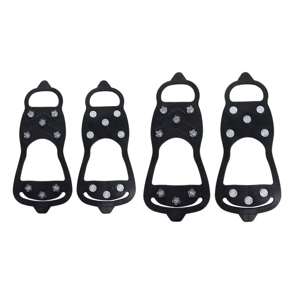 Crampones antideslizantes de Tpe para pesca en hielo, empuñaduras para zapatos, pinchos para nieve, 8 dientes, Unisex