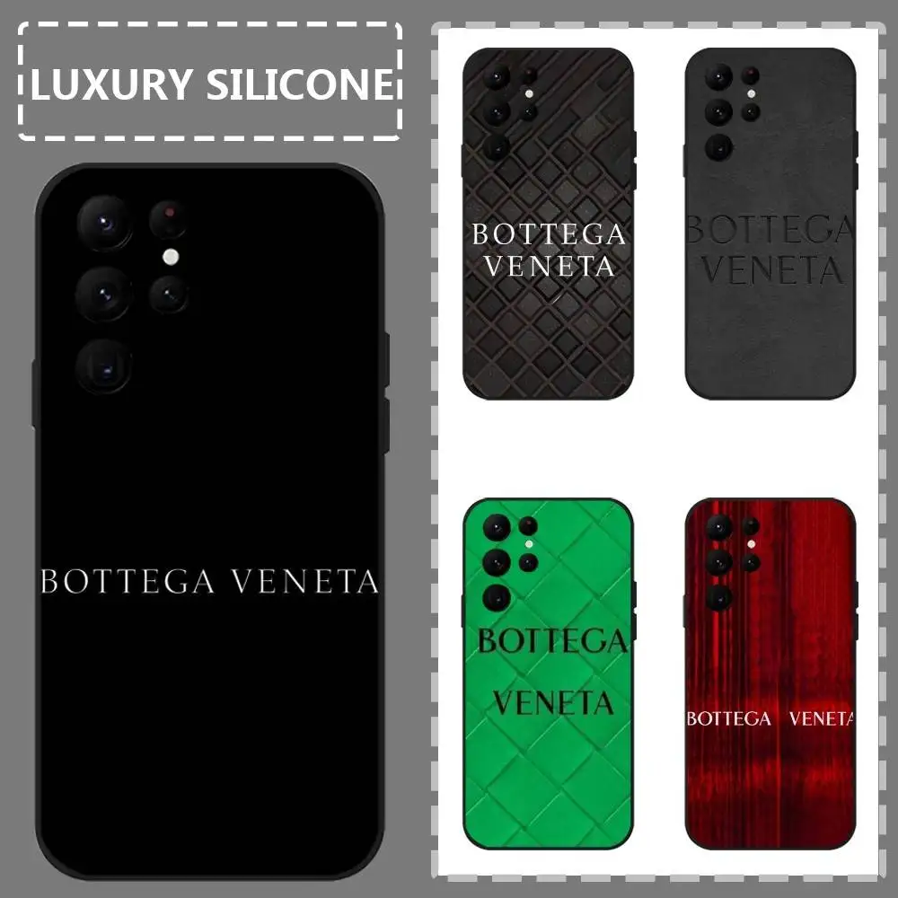 

Luxury B-Bottega V-Veneta Phone Case For Samsung Galaxy S25 S24 S22 S23 Ultra S21 S20 Plus 5G Frosted Non-Slip Full Soft Case