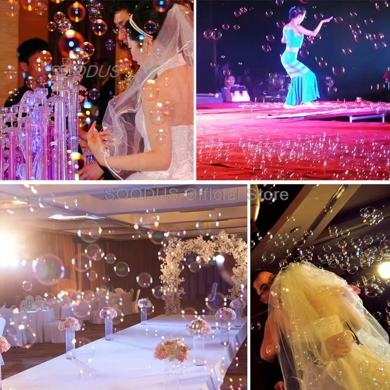 Professional 50W Bubble Maker Machine DMX Multi-Angle Lying Water Based Smoke Machine For DJ Outdoor Indoor Birthday Party