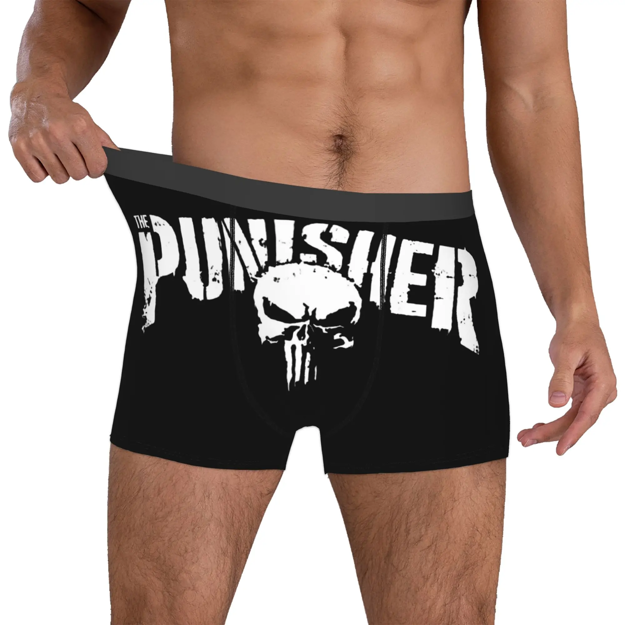 

Custom P-Punishers Underwear Men Printed Comics Boxer Briefs Shorts Panties Soft Underpants