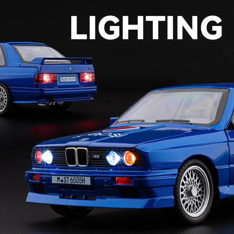 

Car Model Cola Printed Diecast Toy Simulation 1/24 Birthday Gift Collection BMW M3 Alloy Vehicle Children Boy Miniature Voiture