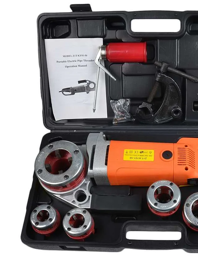 Portable Pipe Sleeve Machine Electric Pipe Threader Galvanized Pipe Sleeve Machine Electric Threading Tools ZIT-KY01-50