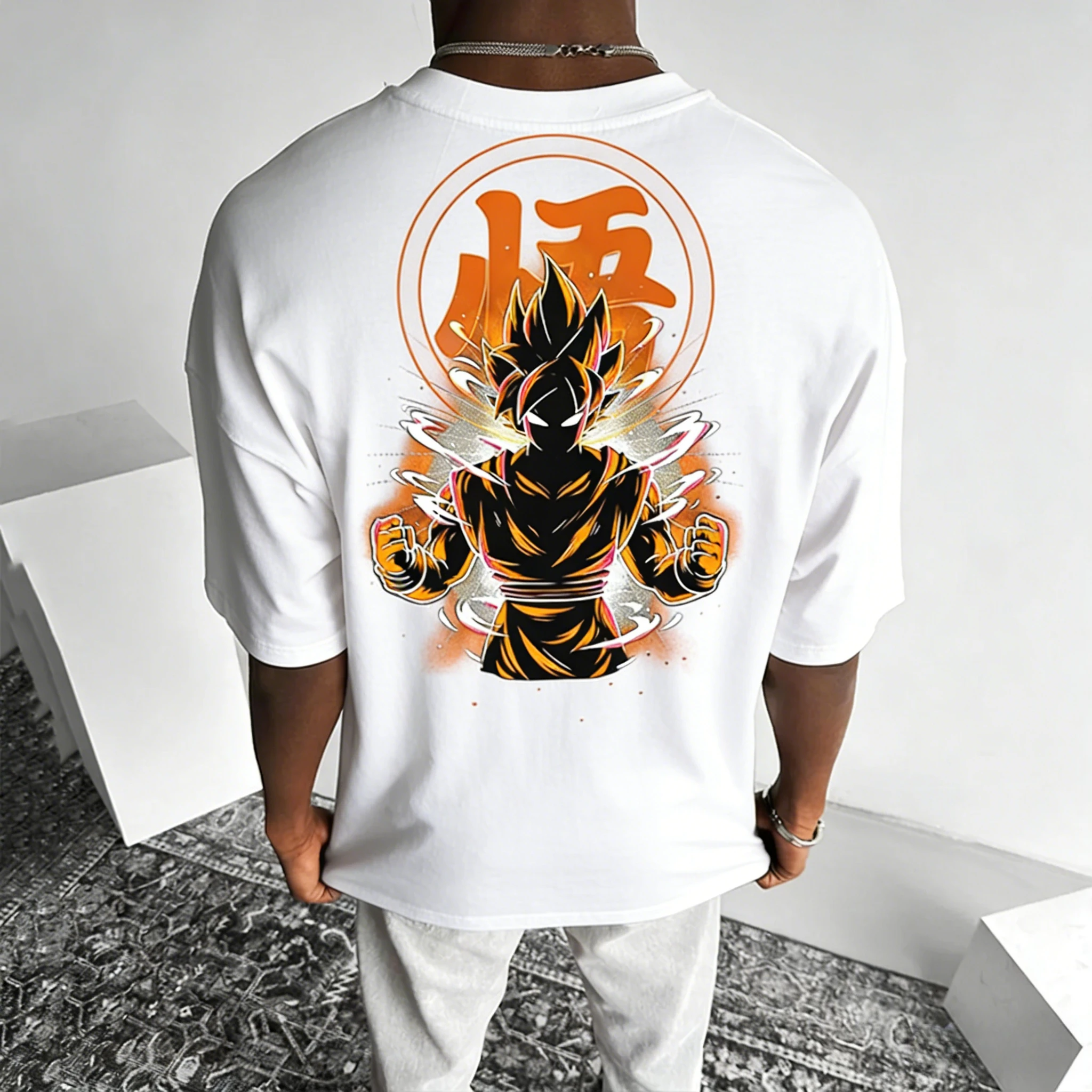 Dragon Ball Anime Goku Rundhals-Kurzarm-2026 Bandai Sommer-Herren-Sport-T-Shirt aus lockerer und atmungsaktiver Baumwolle