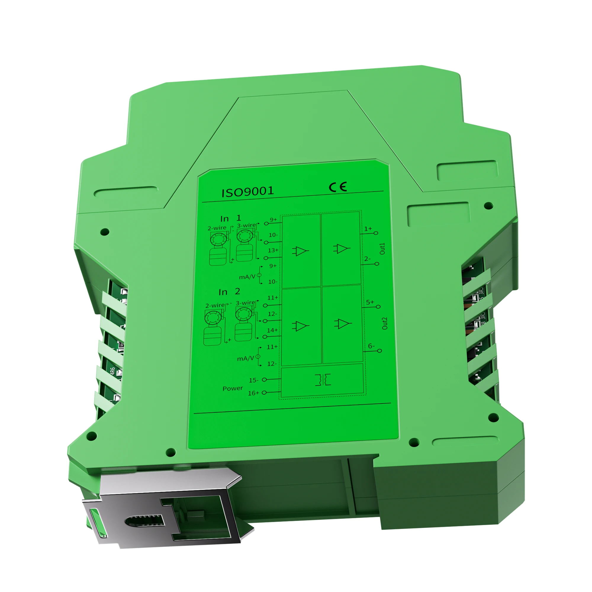 Galvanic Signal Transmitter Analog Signal Isolator 4-20mA 0-10V 0-5V 1-5V 1 In 1 Out 1 In 2 Out DC24V Signal Isolator